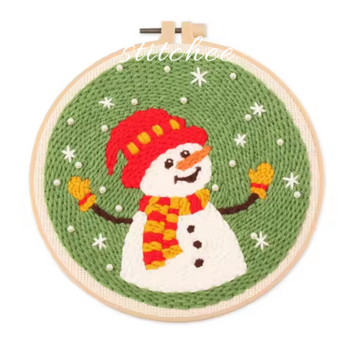 Snowman Haven Stitchee™ with Punch Stitching Kit