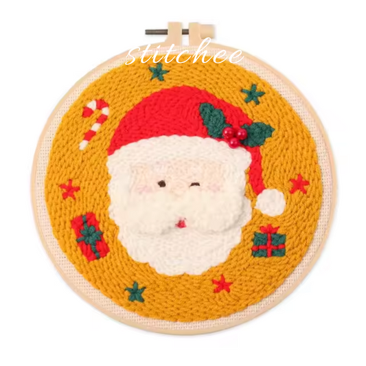 Santa Retreat Stitchee™ with Punch Stitching Kit